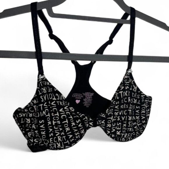 Victorias Secret Cotton Lingerie Racerback Bra Size 34B - Picture 1 of 4